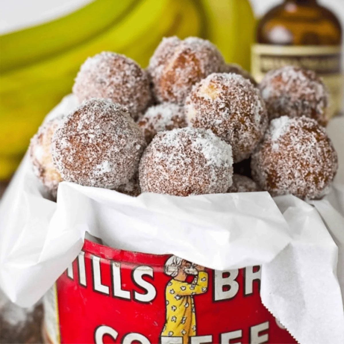 10 Minute Baked Banana Bread Doughnut Holes
