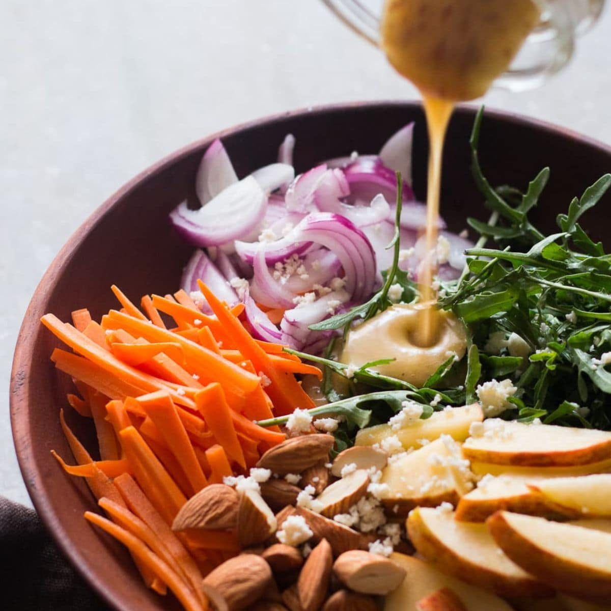 Apple Arugula Almond Salad, plus Orange Dressing