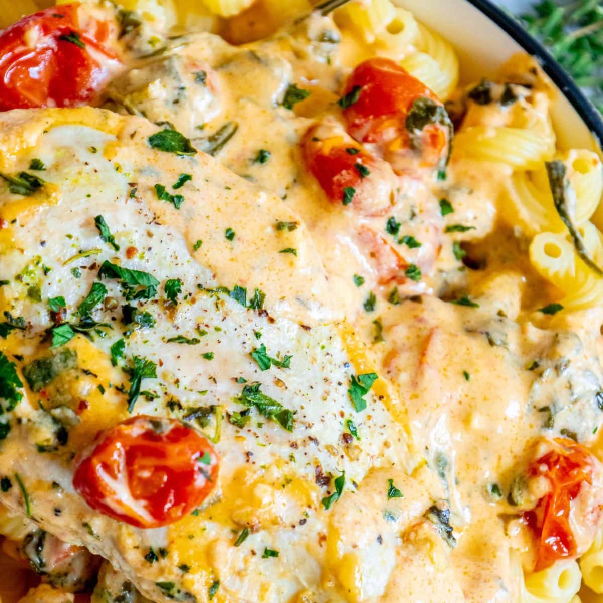 Baked Feta and Spinach Chicken