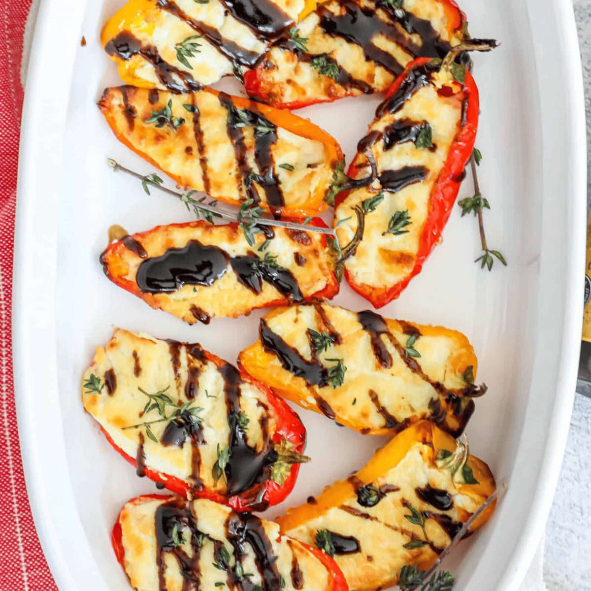 Baked Goat Cheese Peppers