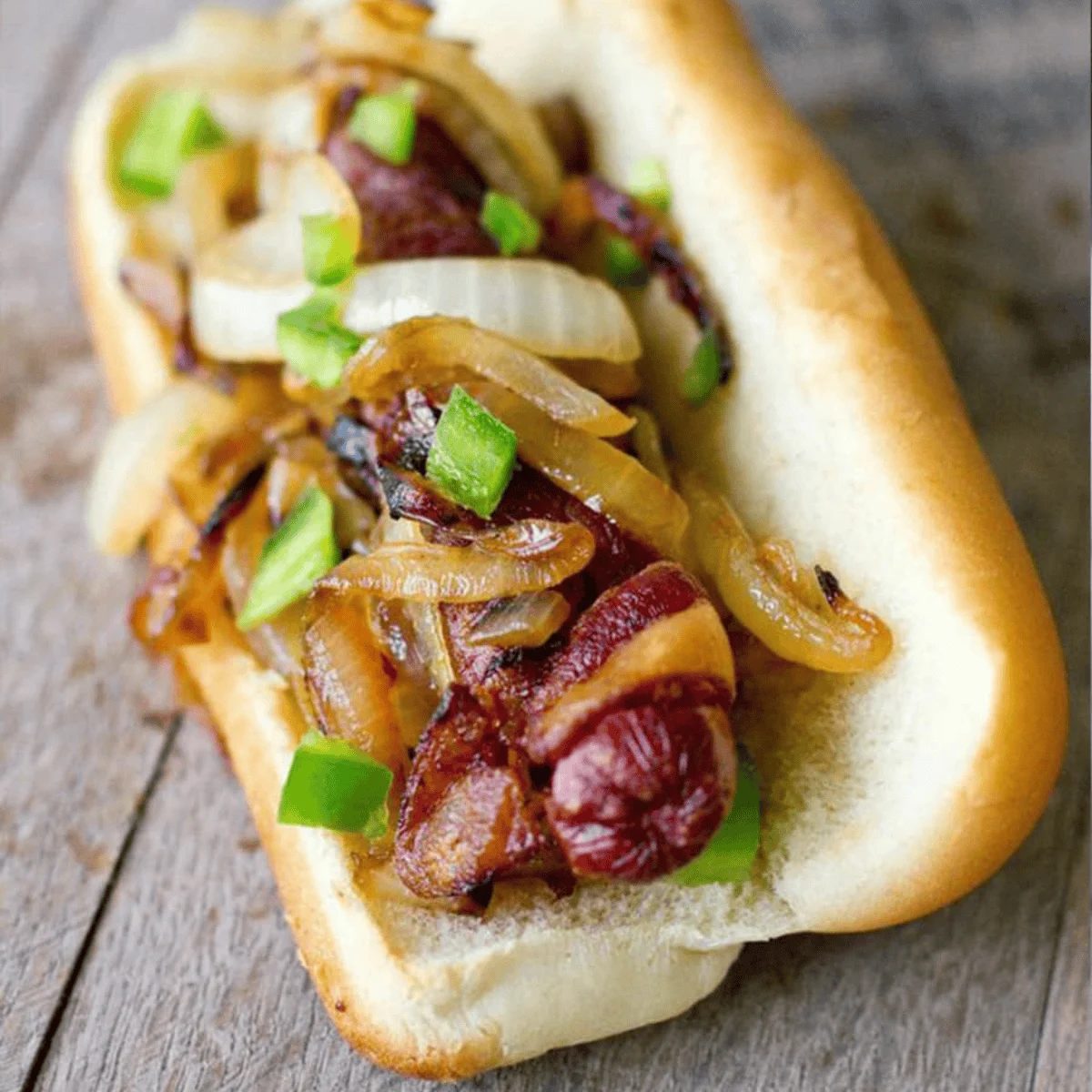 Jalapeno Onion Bacon Hot Dogs