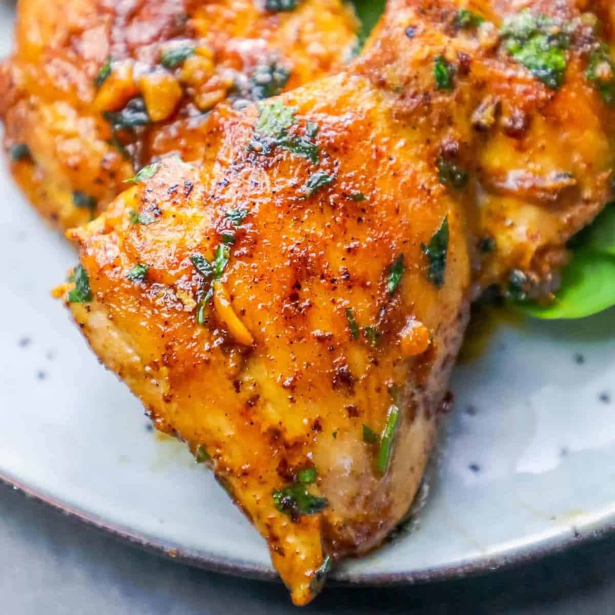 Blackened Chicken Thighs and Garlic Butter Sauce
