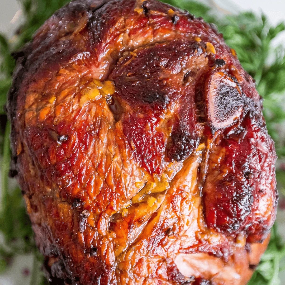 Bourbon Molasses Glazed Ham