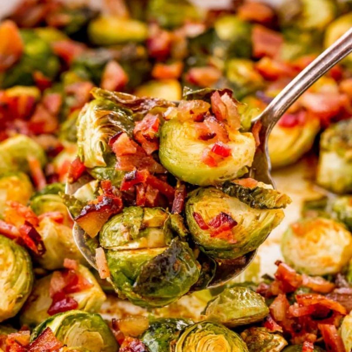 Brown Butter Bacon Baked Brussels Sprouts