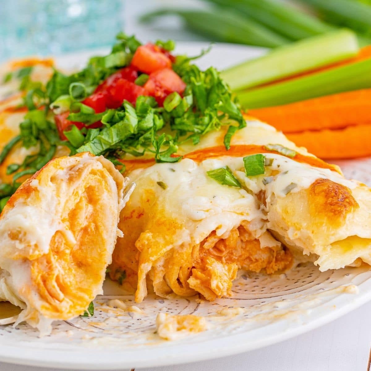 Buffalo Chicken Enchiladas