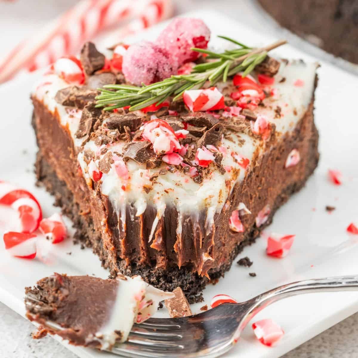 Chocolate Ganache Candy Cane Tort