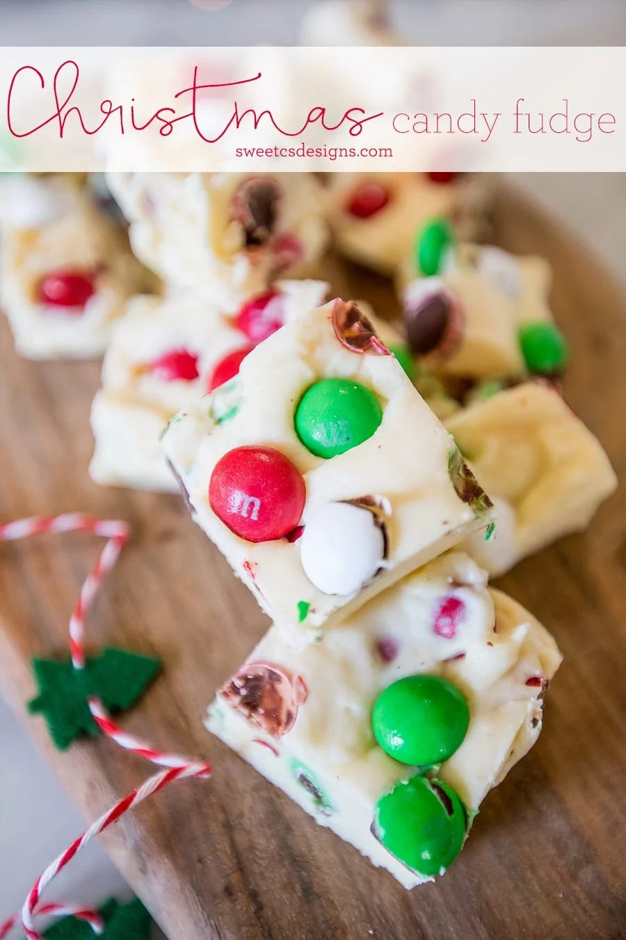 Christmas Candy Cookie Dough Fudge