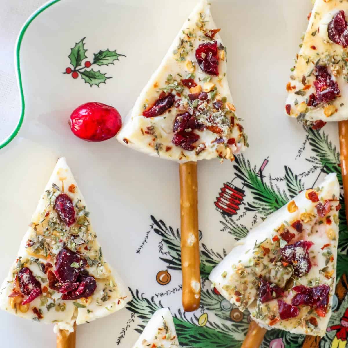 Christmas Tree Cheese Wedges