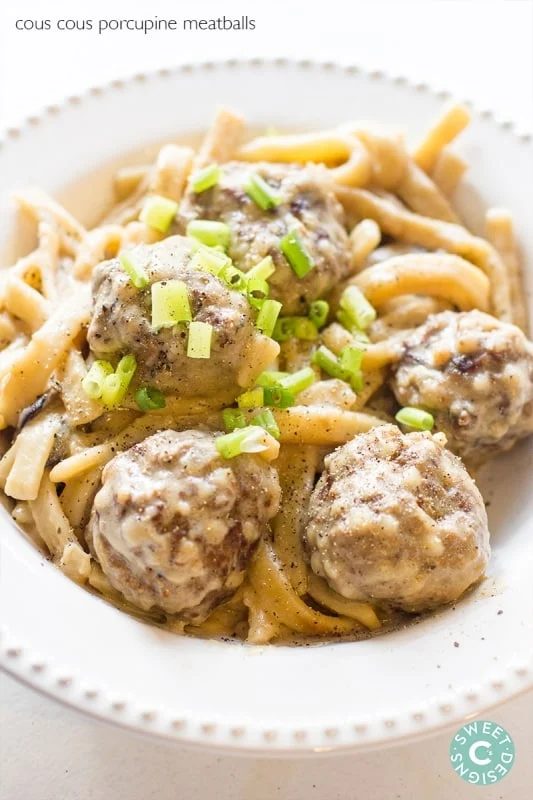 Cous Cous Porcupine Meatballs