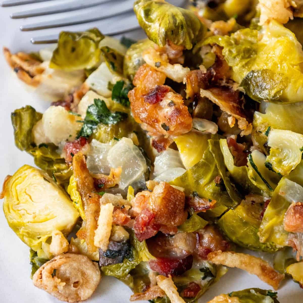 Creamy Brussels Sprouts and Bacon