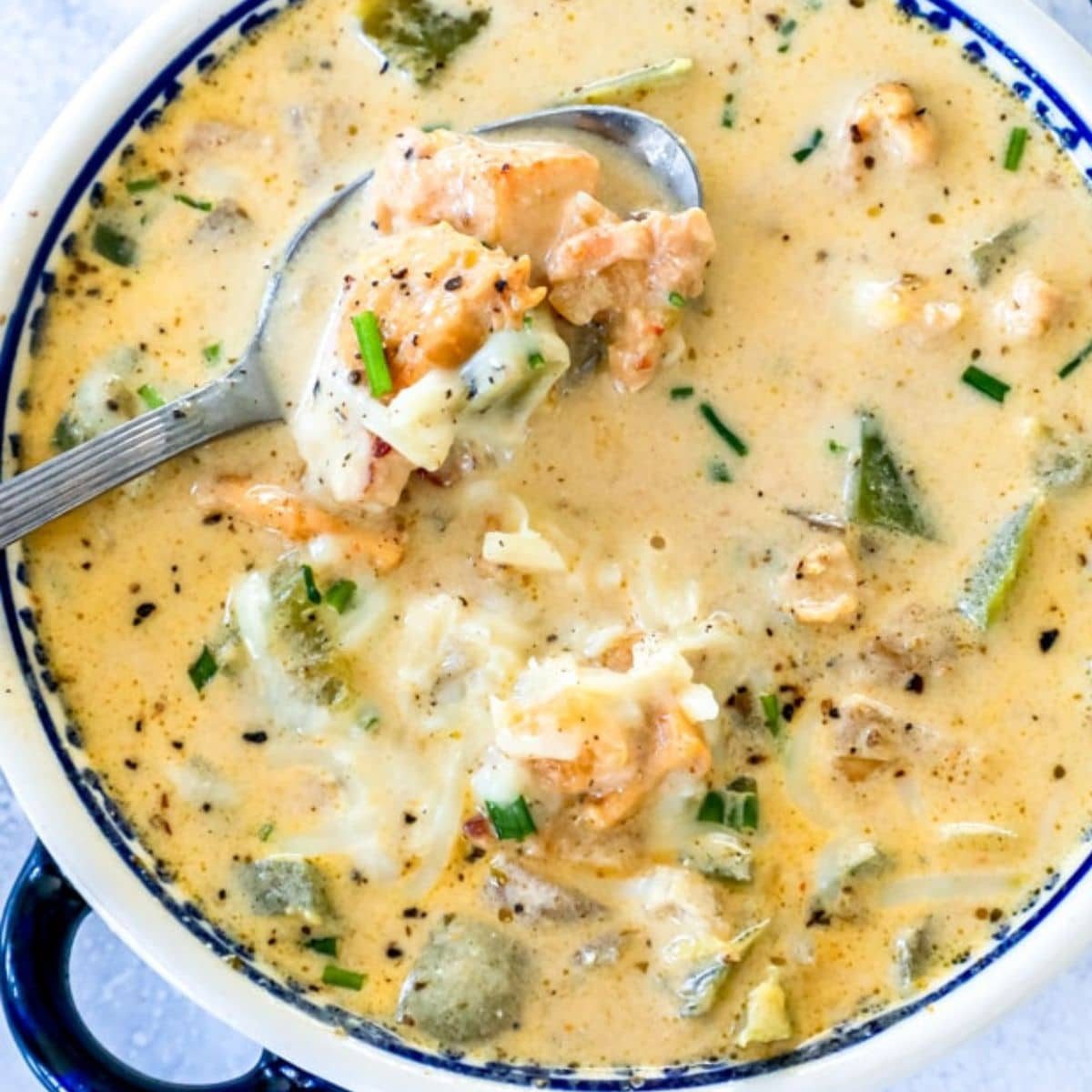 Creamy Keto White Chicken Chili