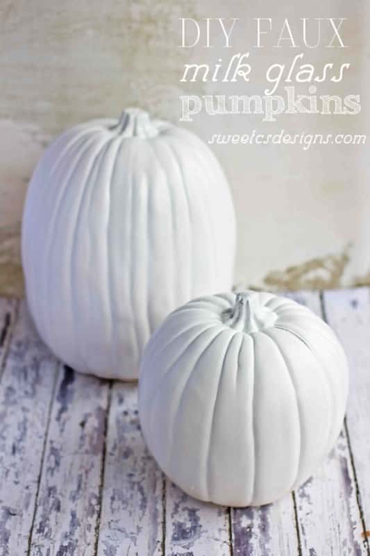 DIY Faux Milk Glass Pumpkins