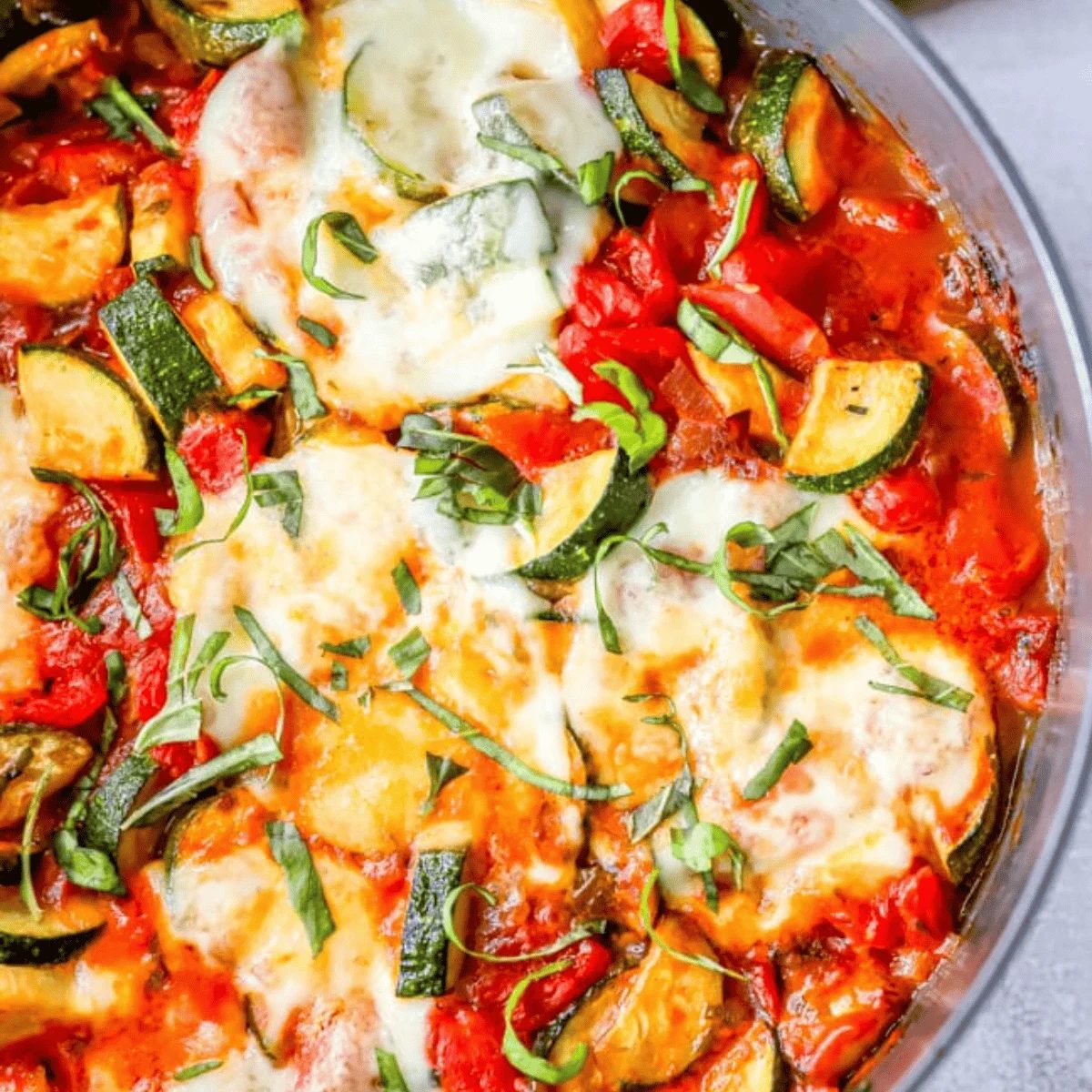 Baked Zucchini Parmesan Skillet