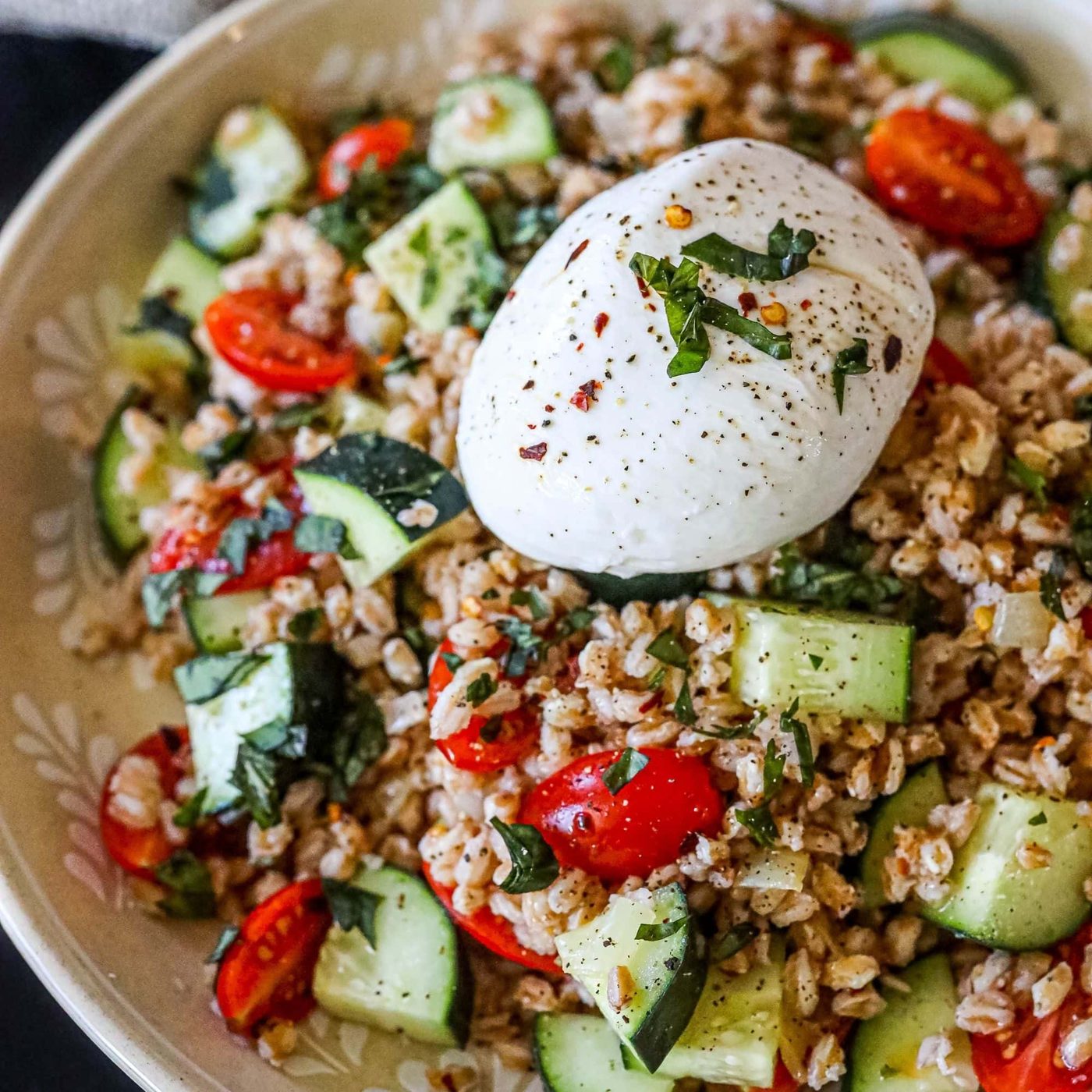 Burrata Farro Salad