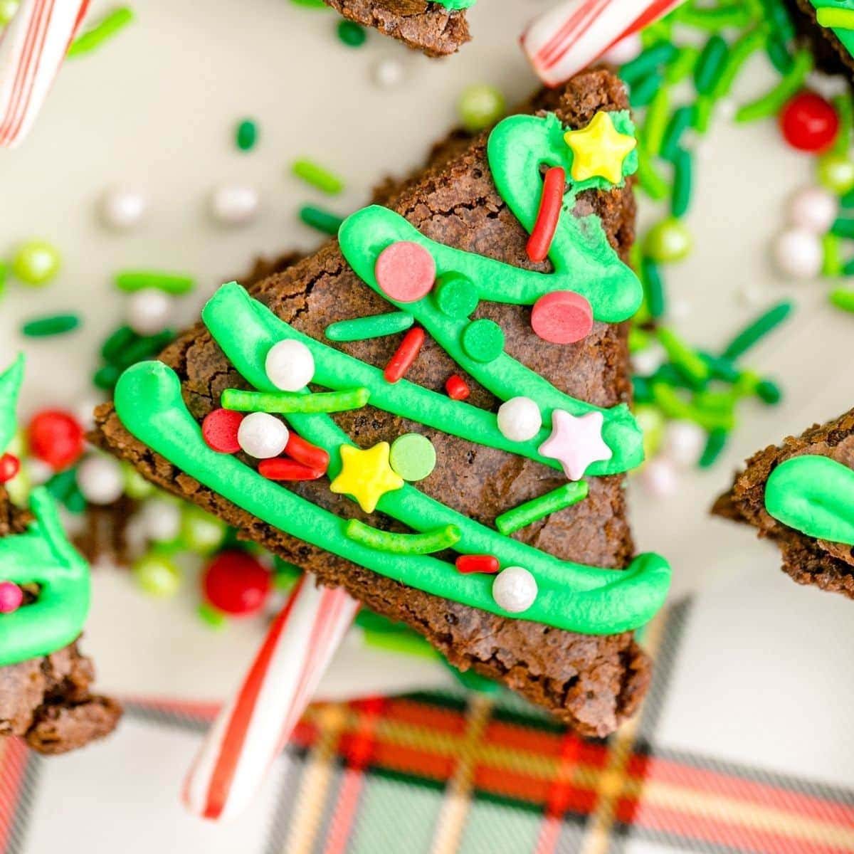 Christmas Tree Brownies