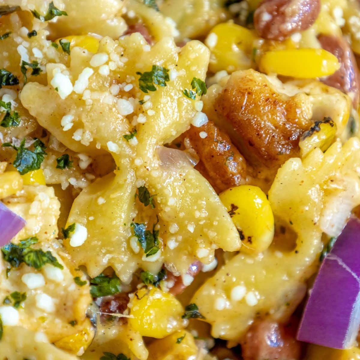 Creamy Chicken Elote Pasta
