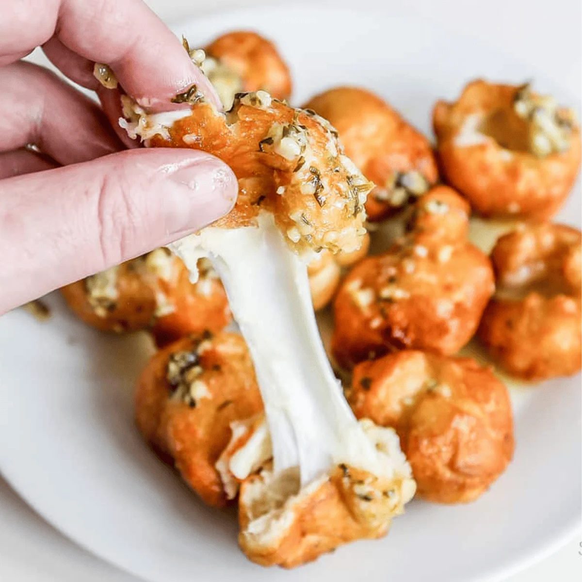 Fried Garlic Cheese Bombs