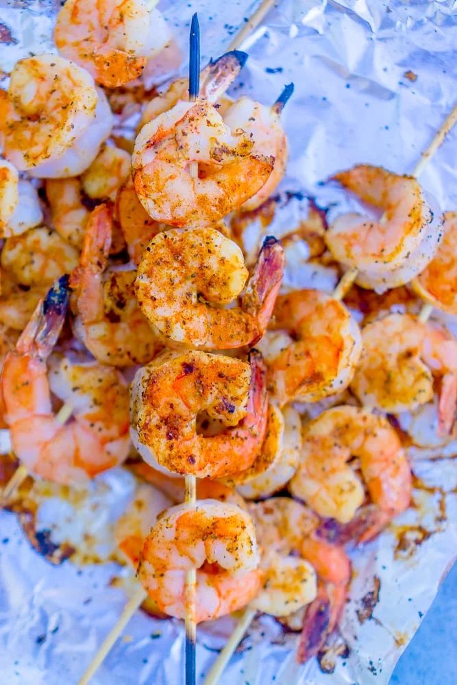 Grilled Blackened Shrimp Kebabs