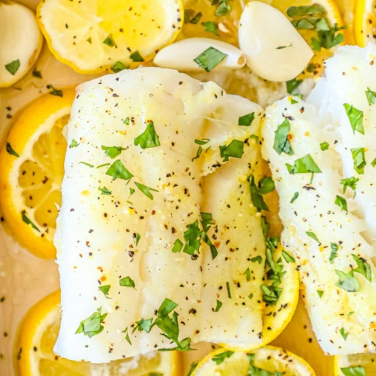 Baked Cod, plus Lemon and Garlic