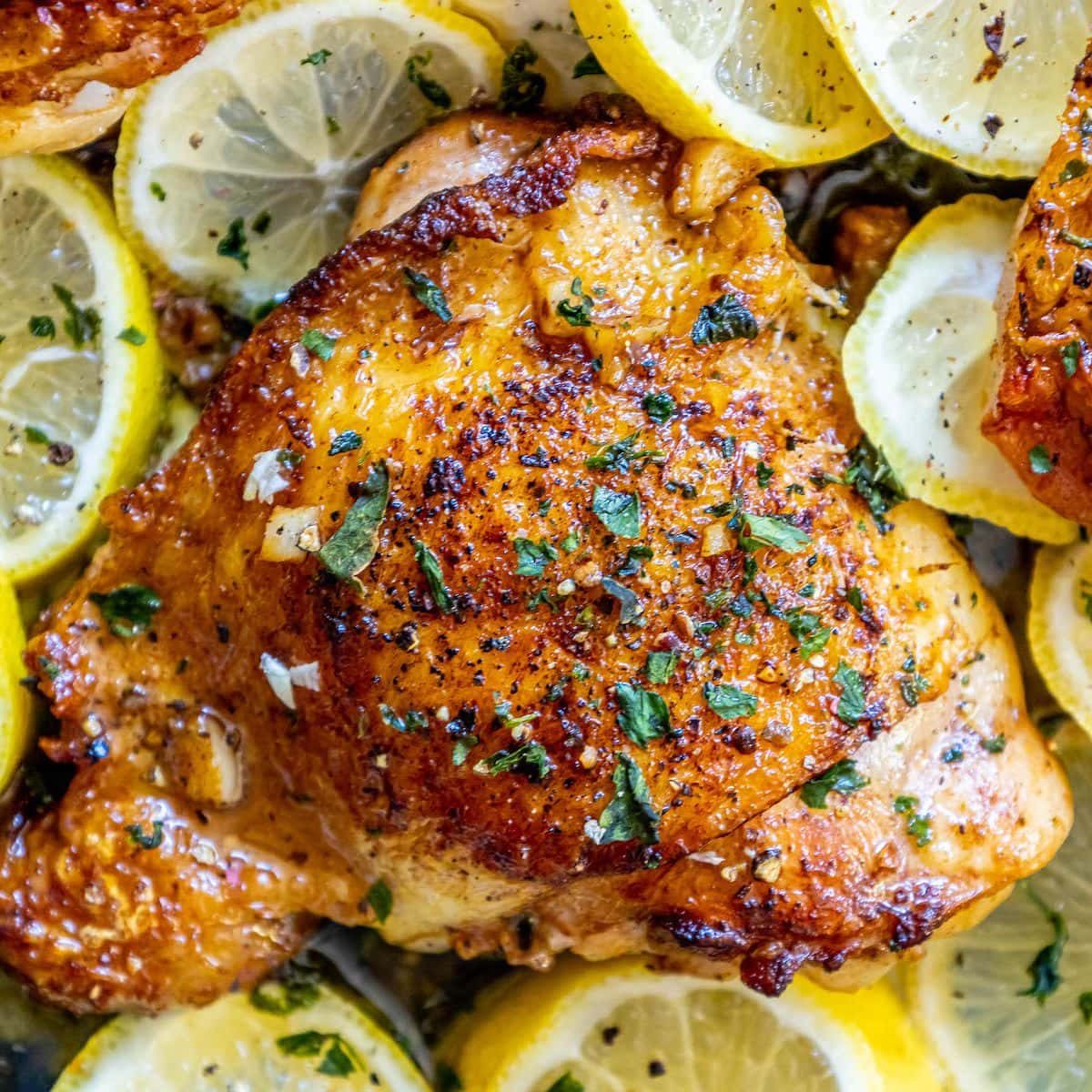 Lemon Garlic Butter Chicken Thighs