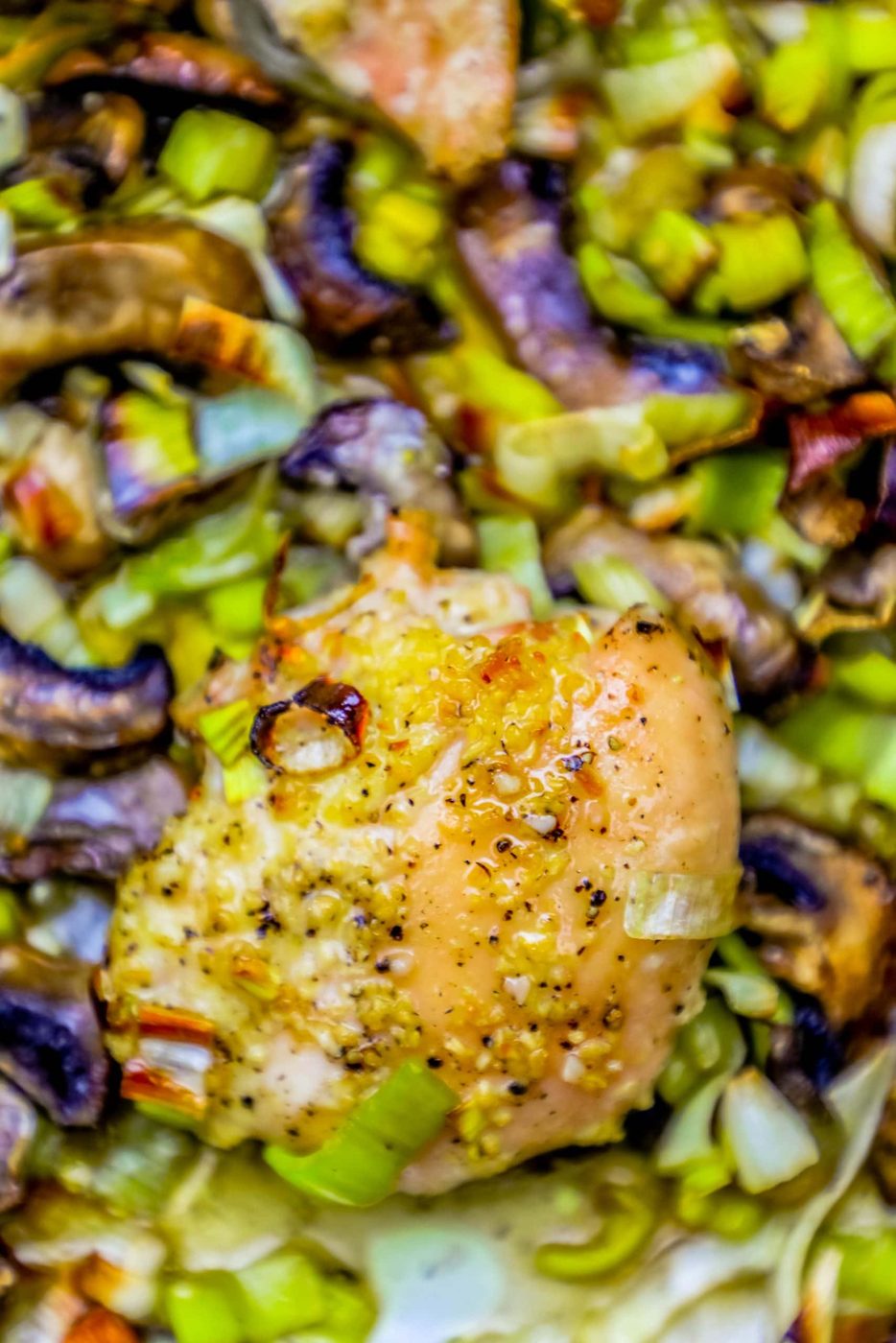 Sheet Pan Oven Roasted Chicken and Leeks