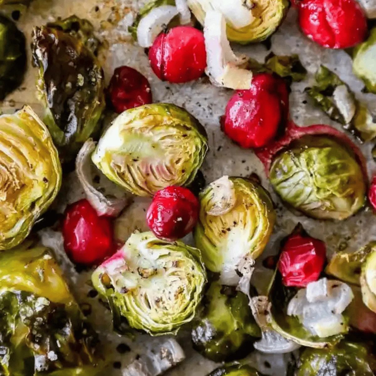 Roasted Brussel Sprouts and Cranberries