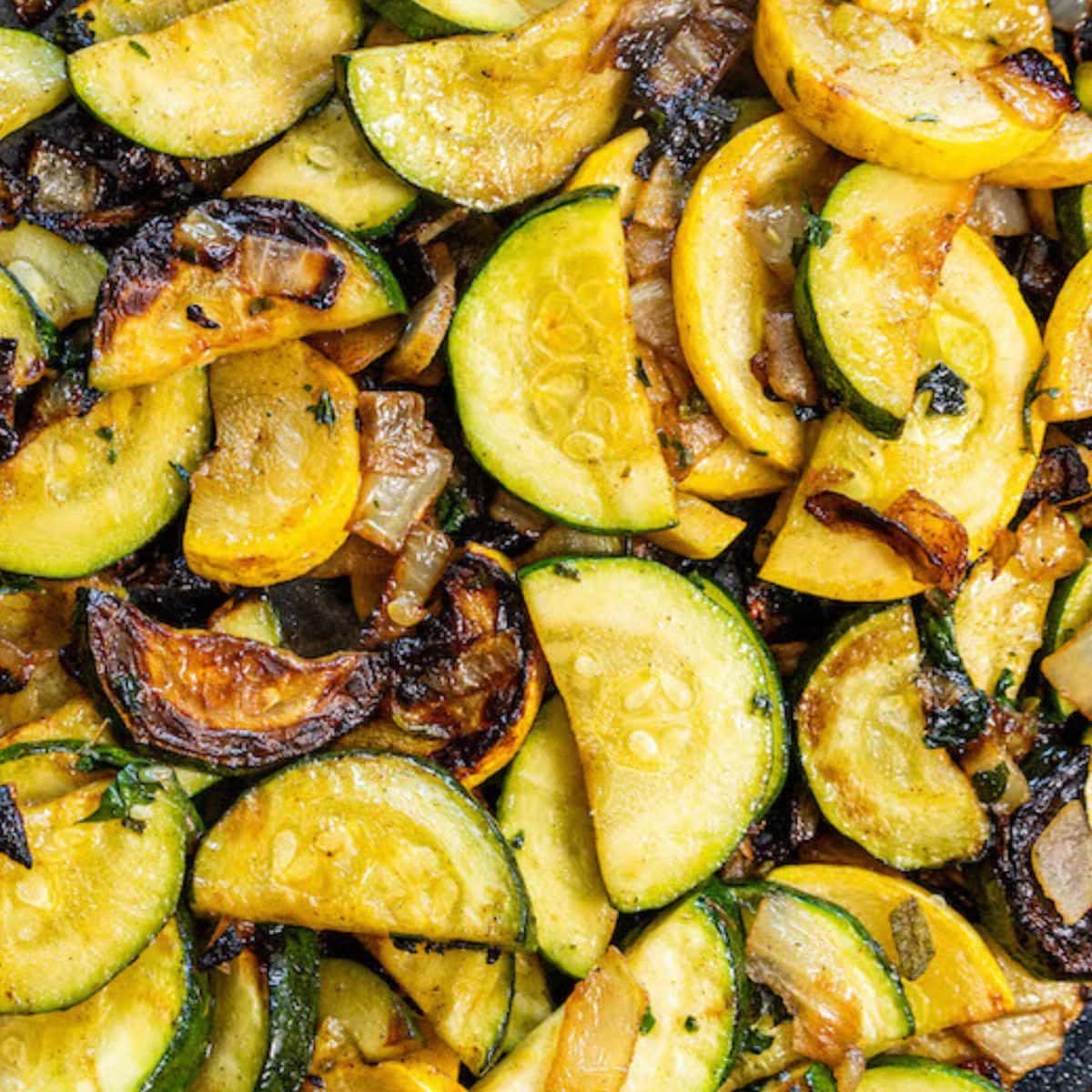 Sautéed Squash and Yellow Zucchini