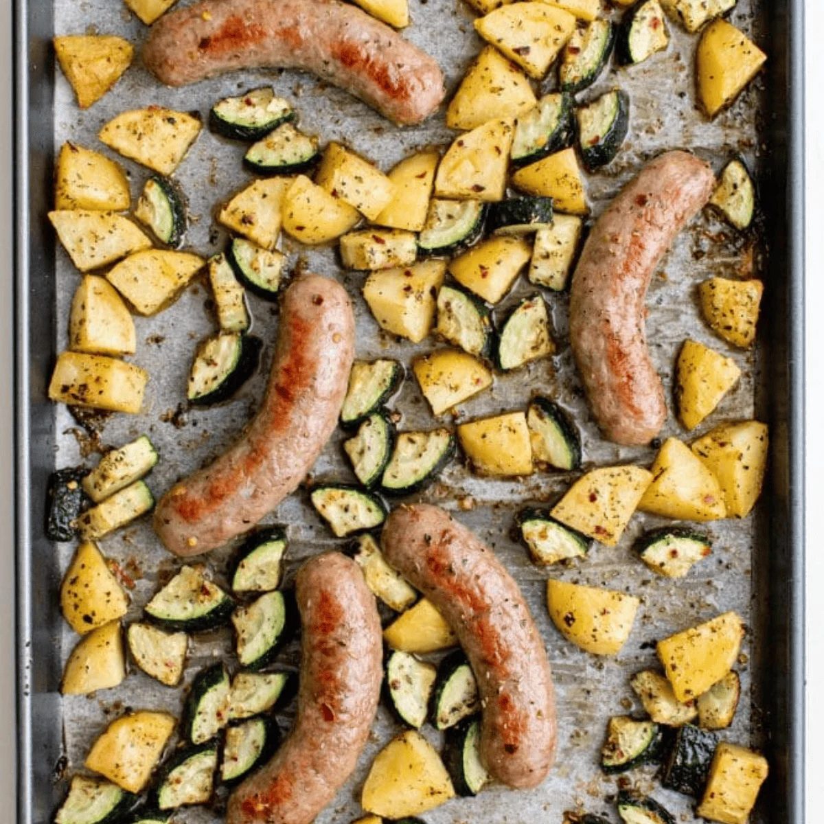 Sheet Pan Sausage Bake