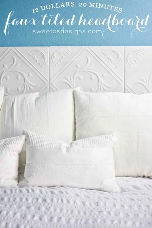 Faux Tiled Headboard