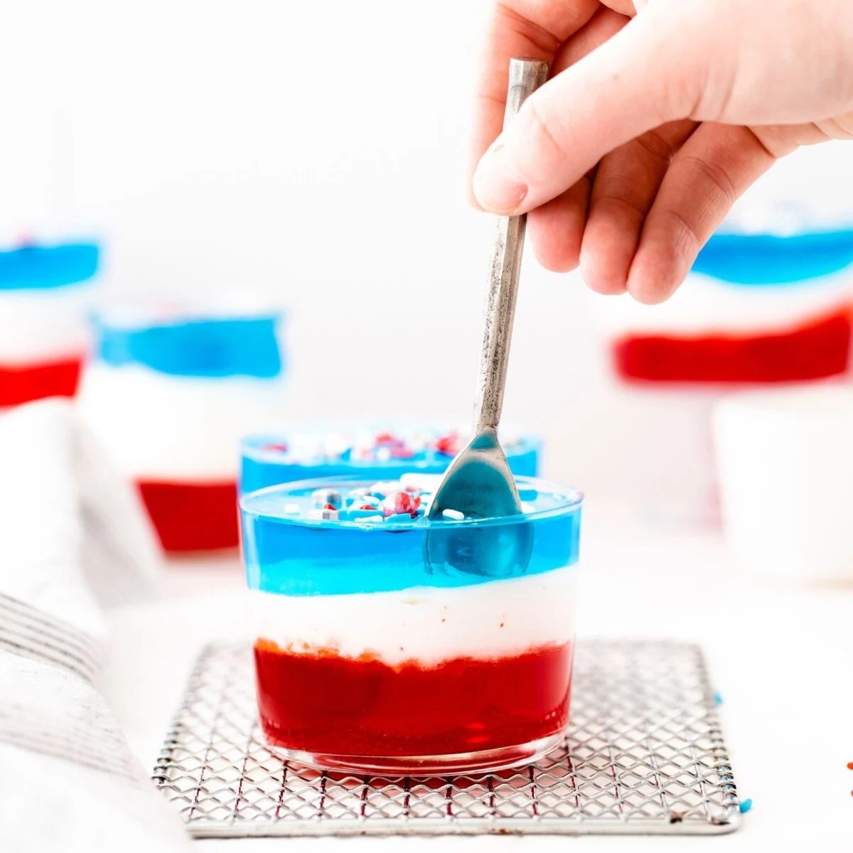 Fourth Of July Jello Cups