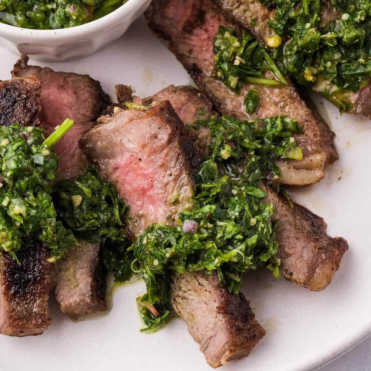 Grilled Steak and Chimichurri