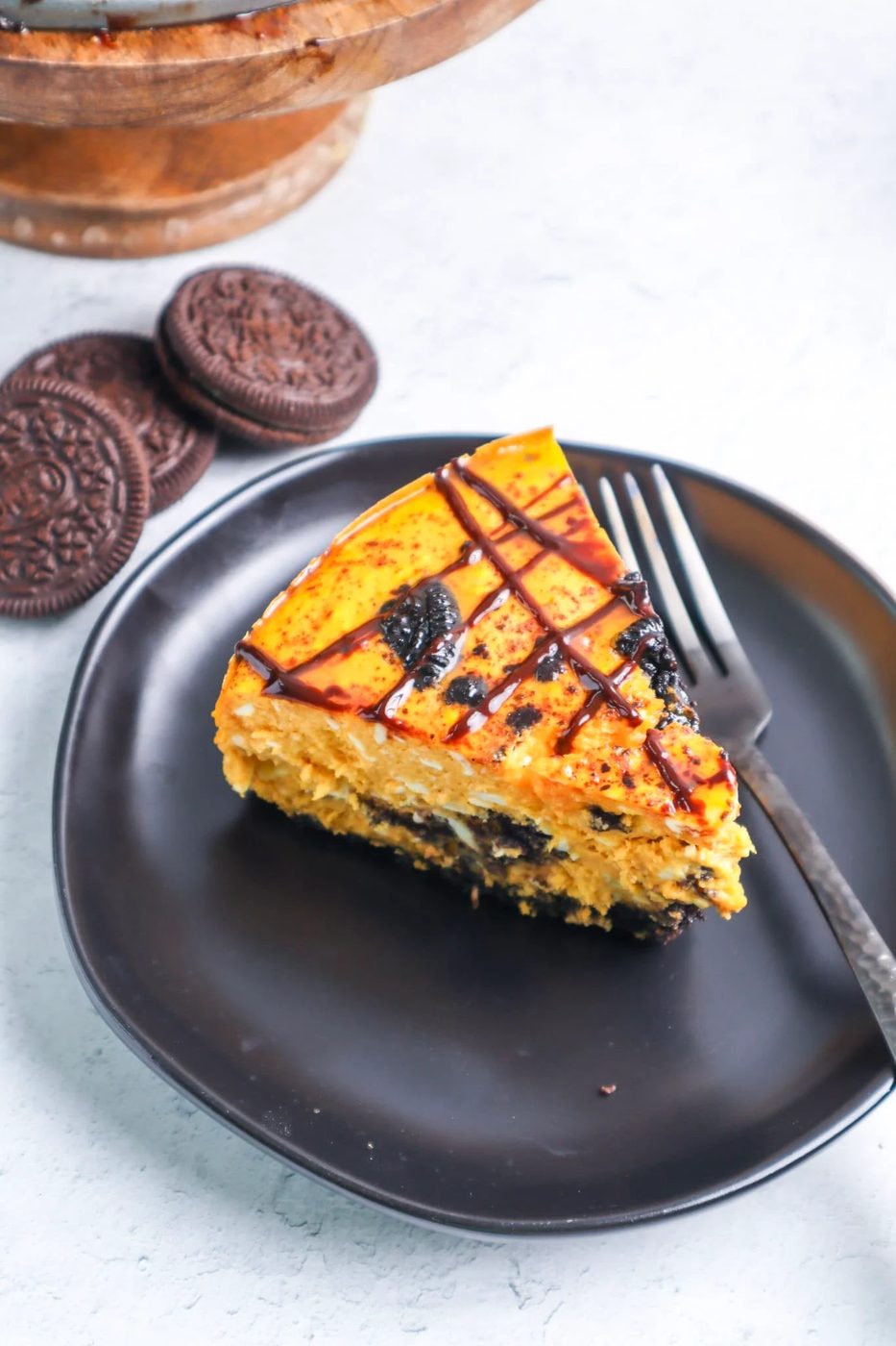 Instant Pot Pumpkin Oreo Cheesecake