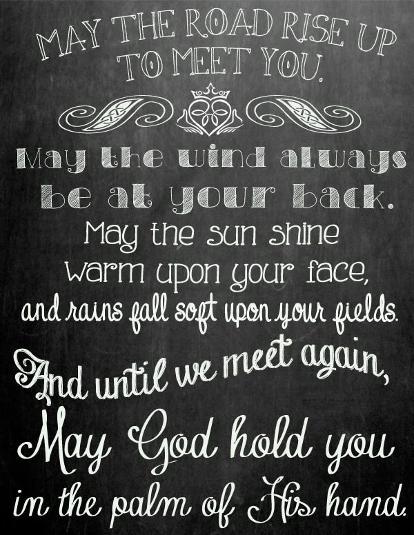 Irish Blessing Chalk Printable