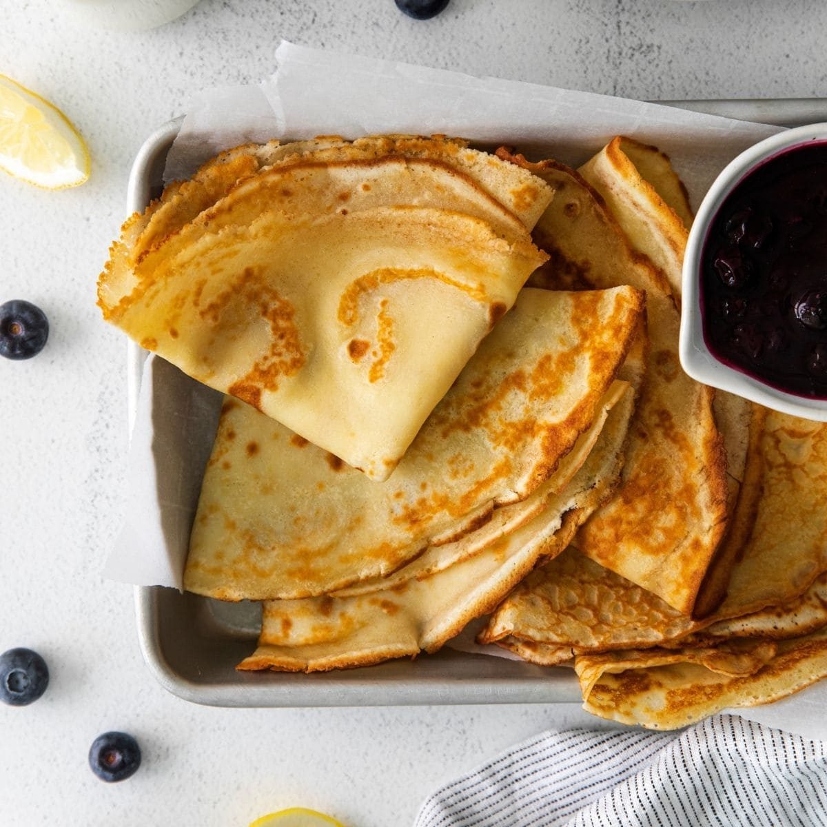 Lemon Blueberry Crepes