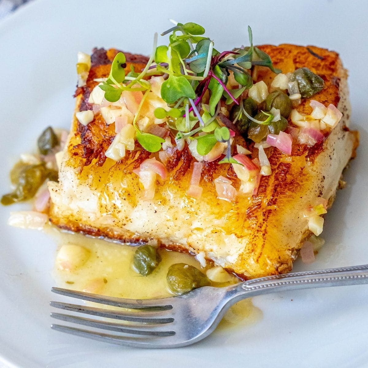 Lemon Caper Butter Chilean Seabass