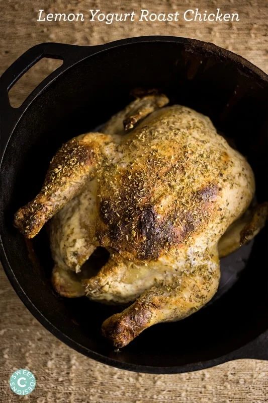 Lemon Greek Yogurt Roasted Chicken