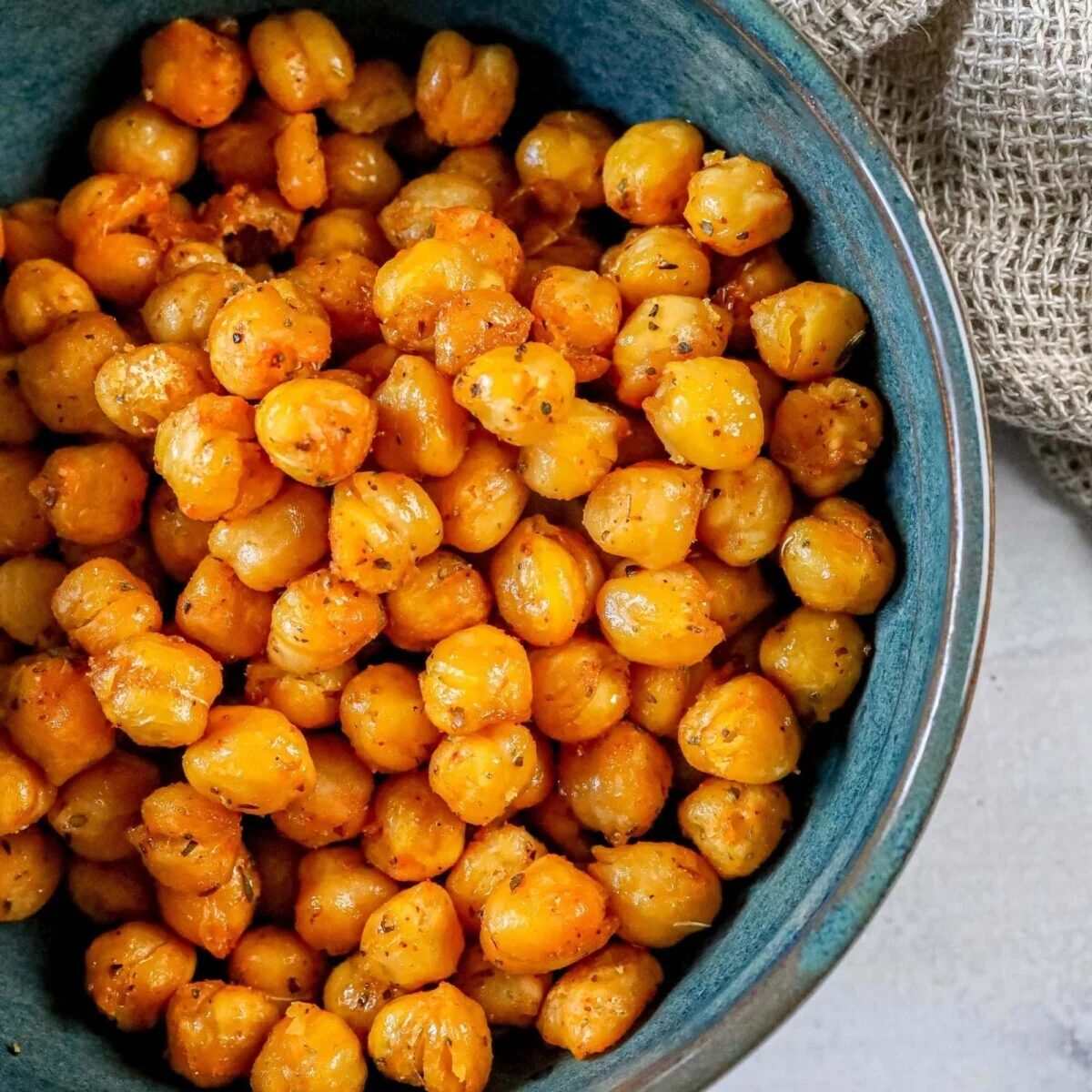 Lemon Pepper Air Fried Chickpeas