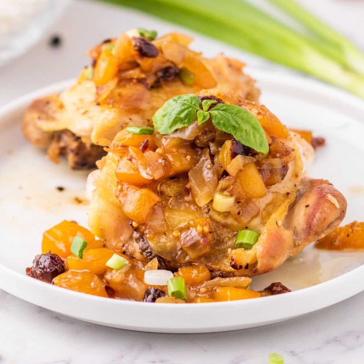 Mango Chutney Chicken Thighs