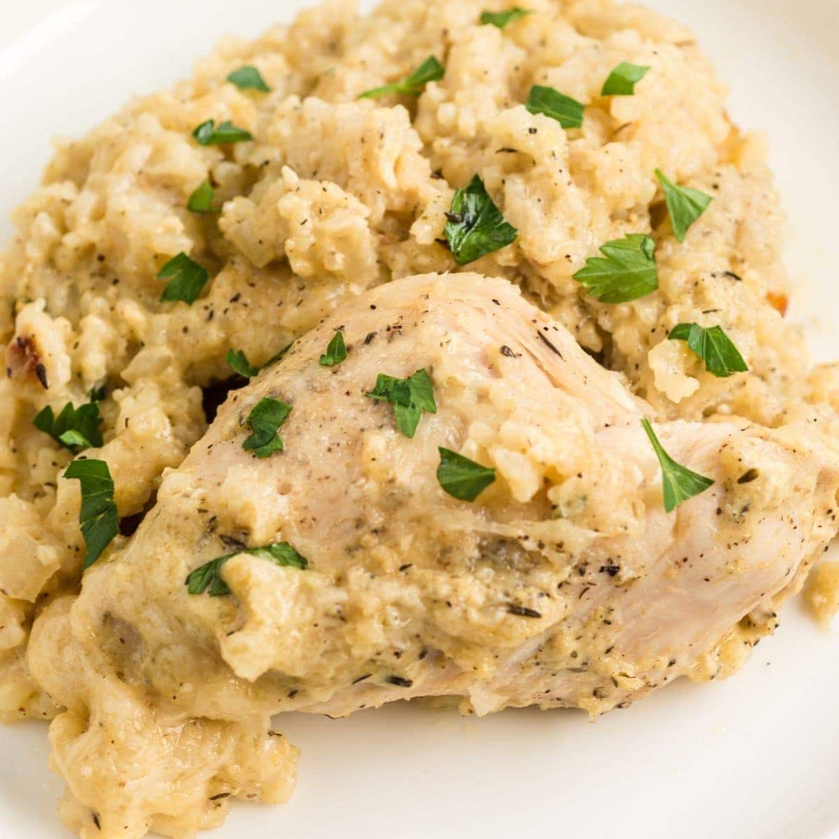 One Pot Baked Chicken and Rice