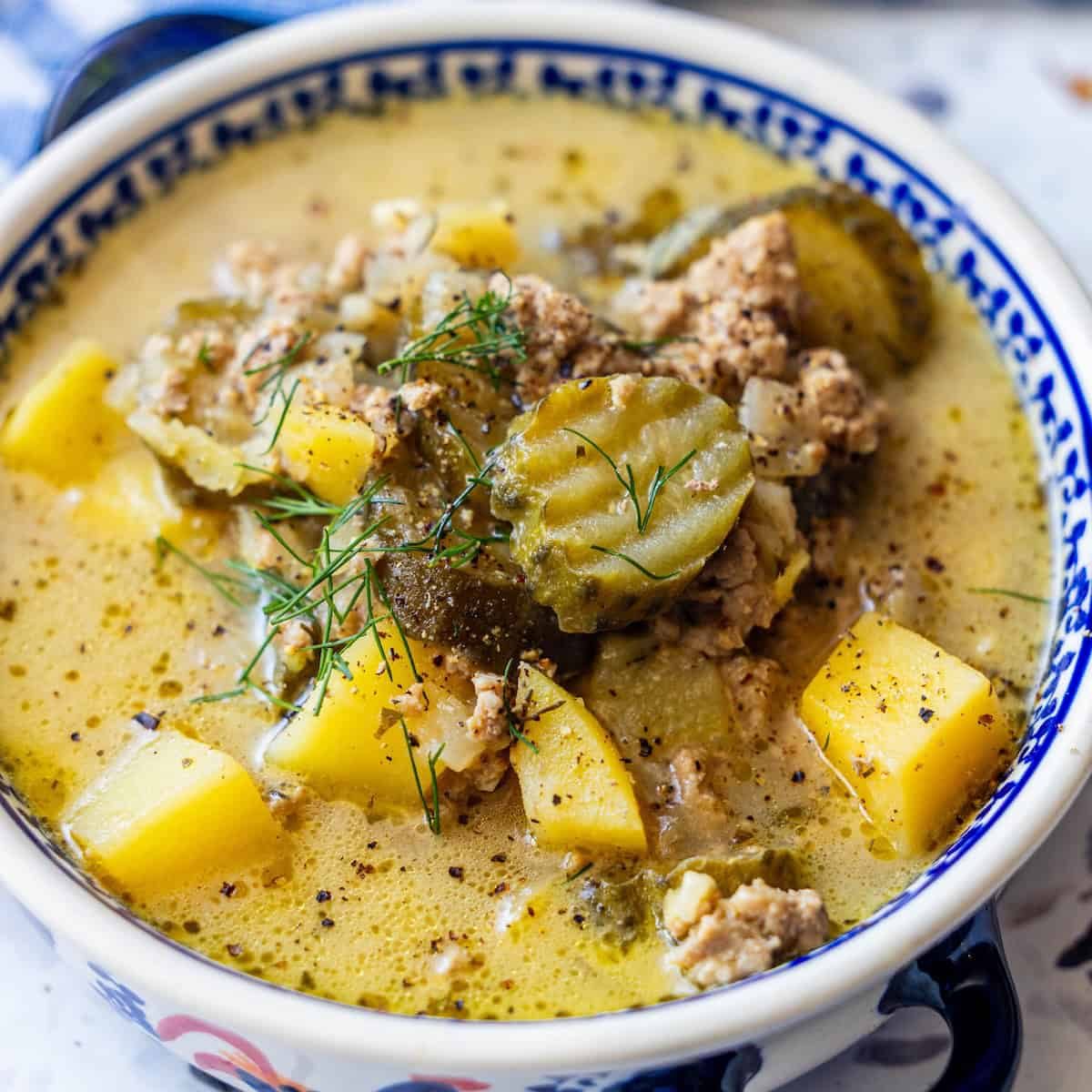 Pickle Sausage Soup