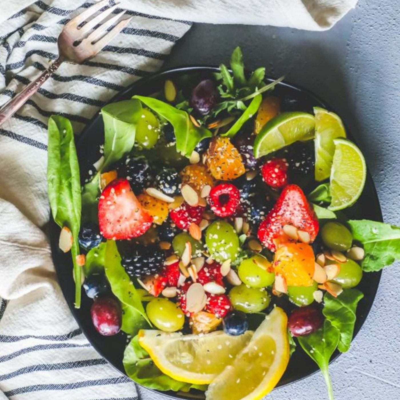 Poppyseed Spinach Fruit Salad