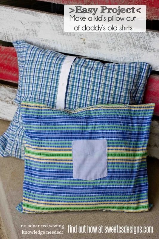 Make a Pillow From Daddy's Shirt