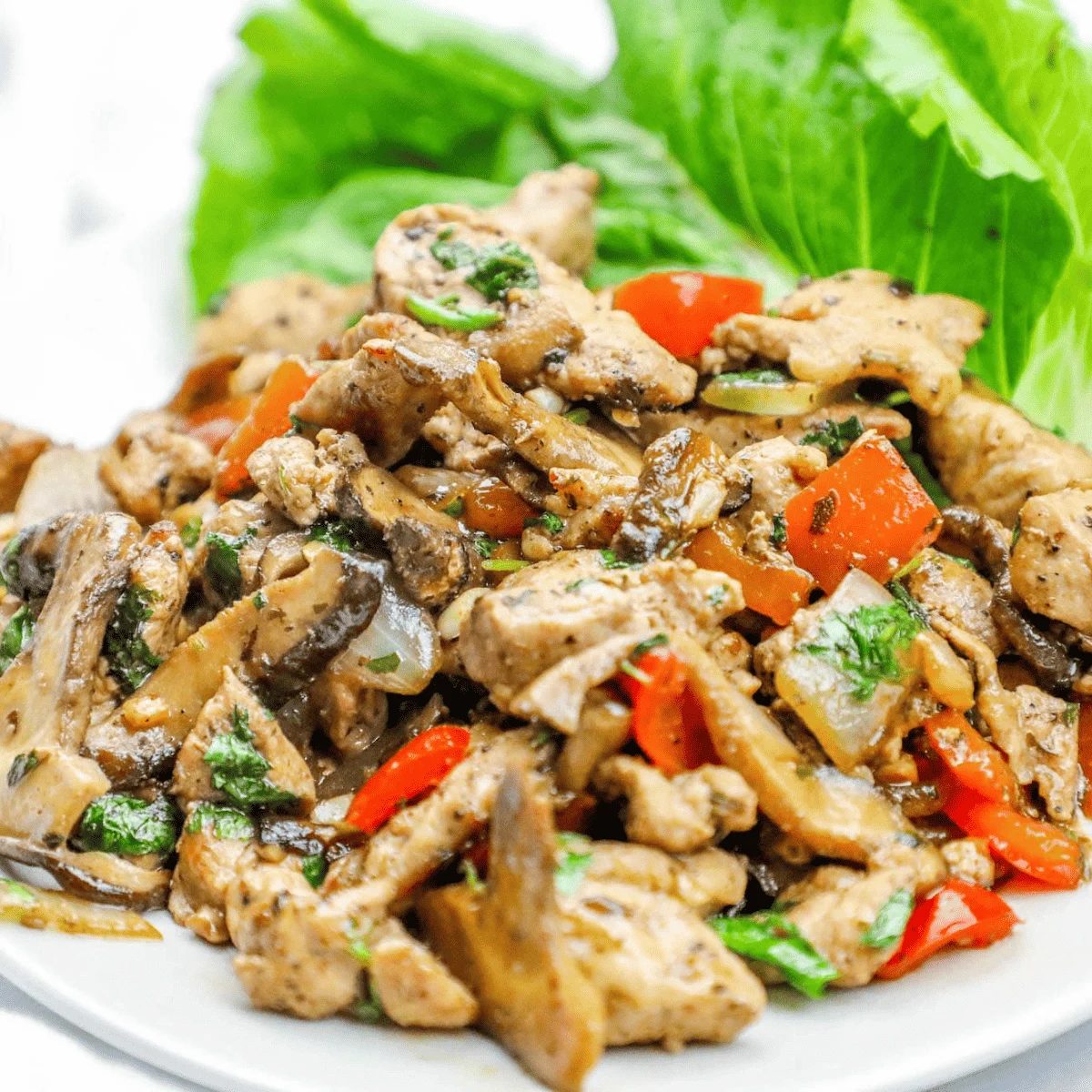 Ranch Diced Pork Lettuce Wraps