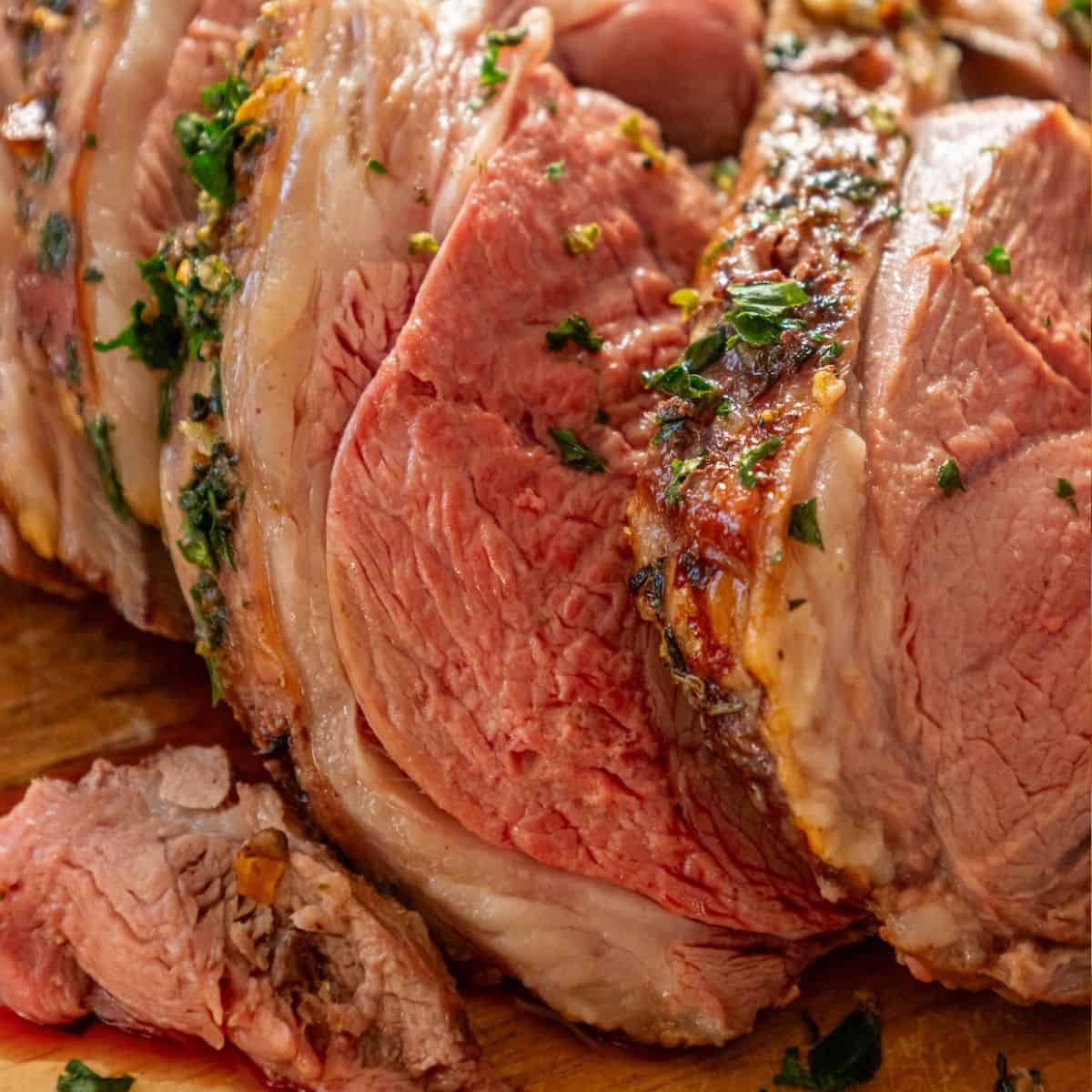 Reverse Seared Leg of Lamb
