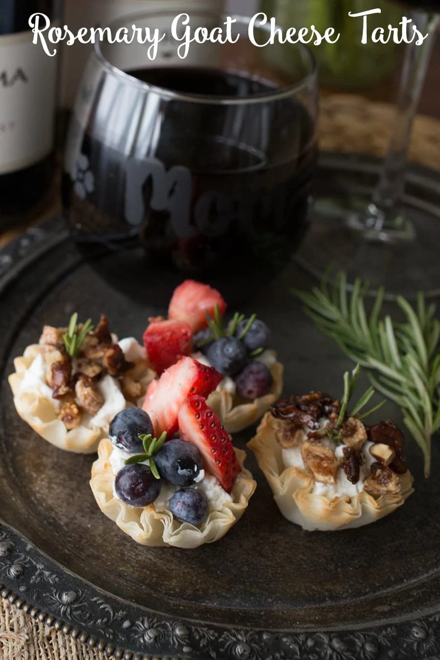 Rosemary Goat Cheese Mini Tarts