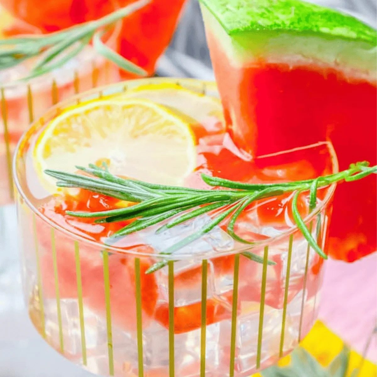 Rosemary Watermelon Lemonade Vodka Cocktail
