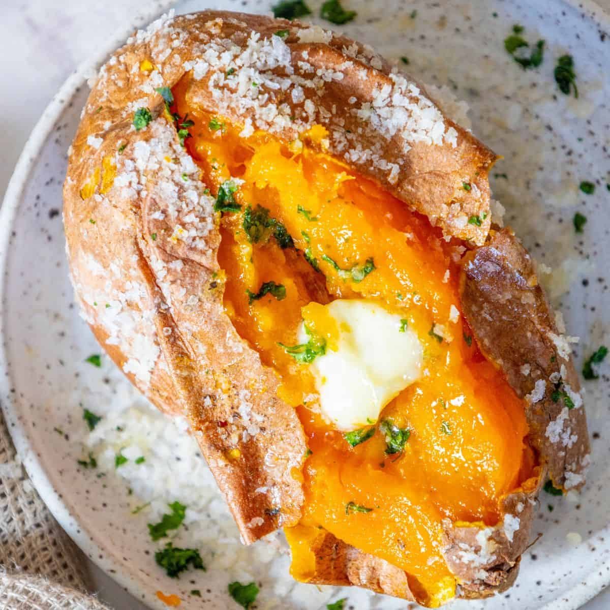 Salt Baked Sweet Potato