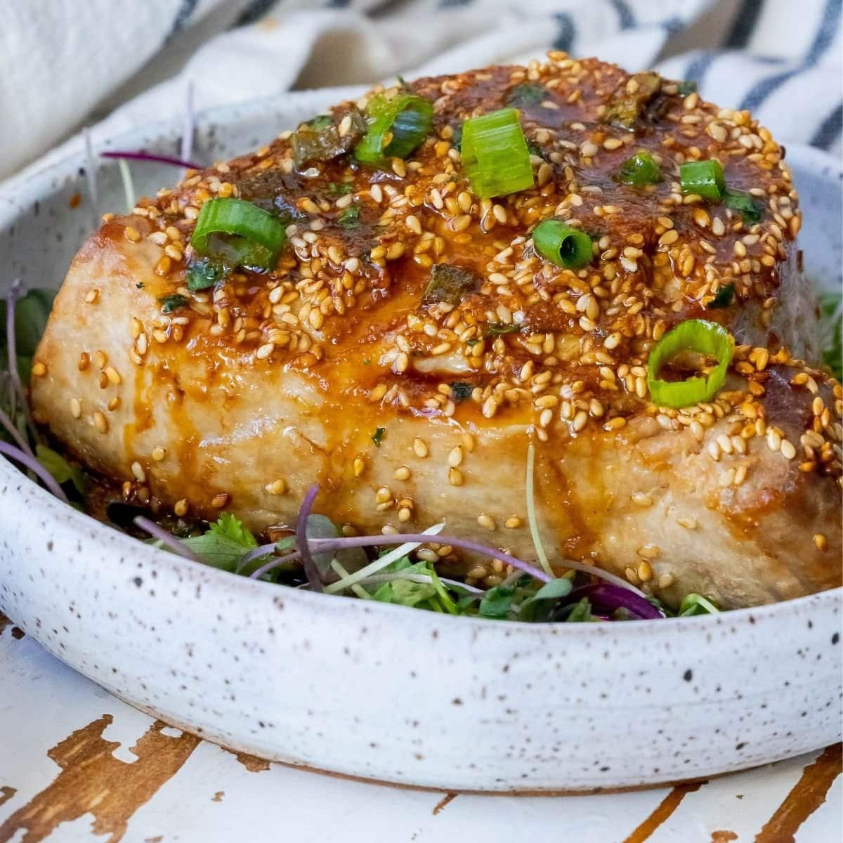 Sesame Crusted Tuna Steaks, plus Ginger-Soy Sauce