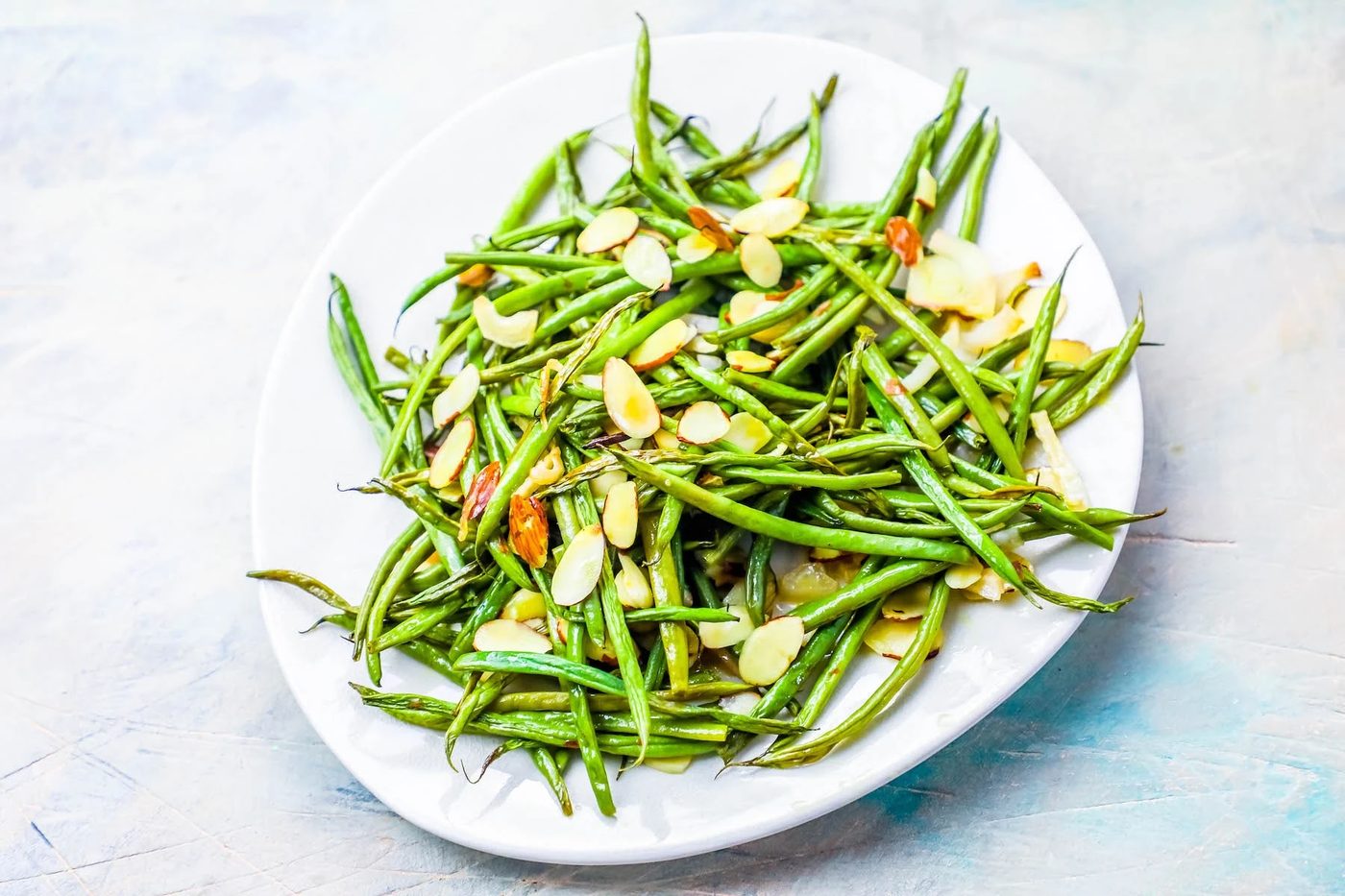 Sheetpan Roasted Green Beans Almondine