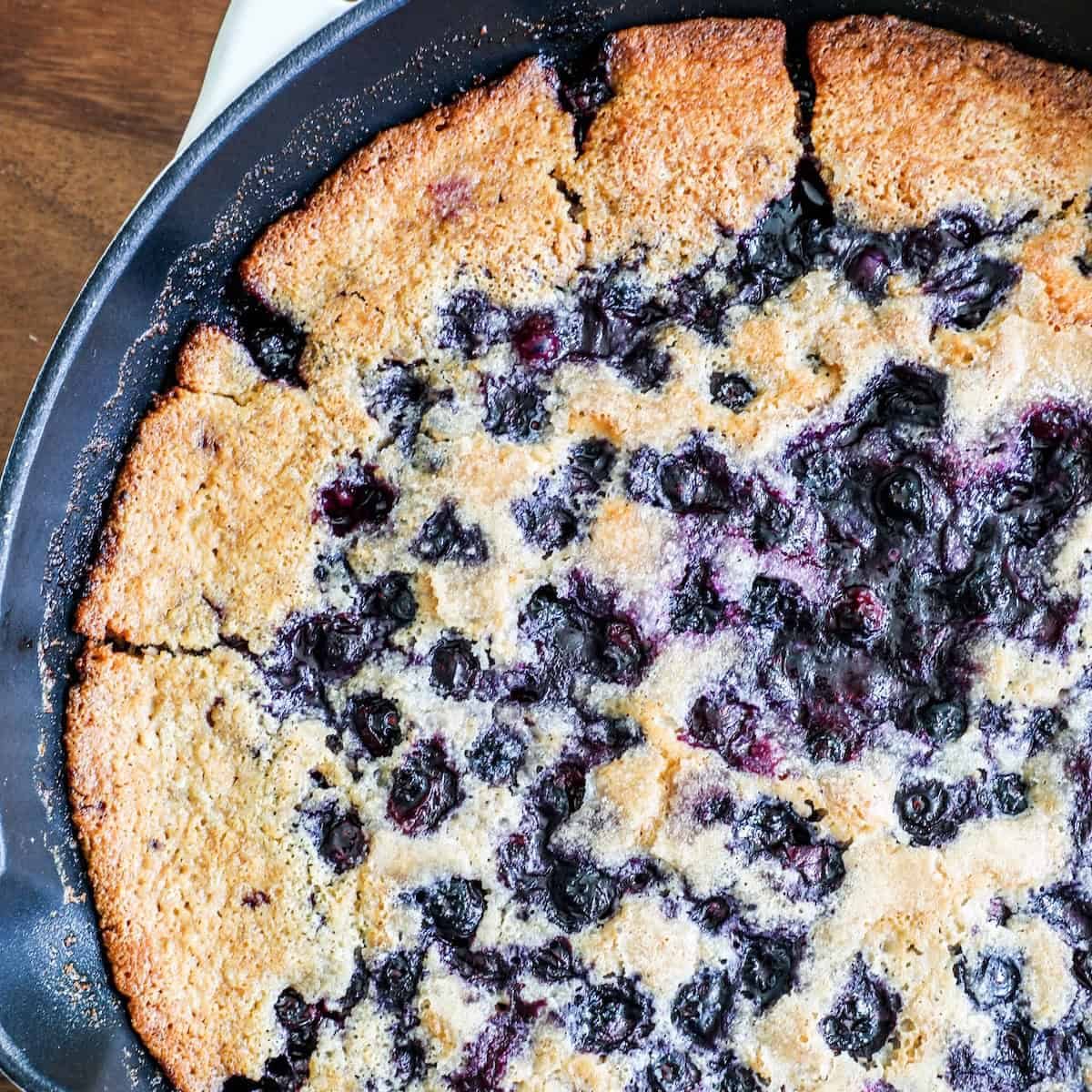 Skillet Blueberry Cobbler